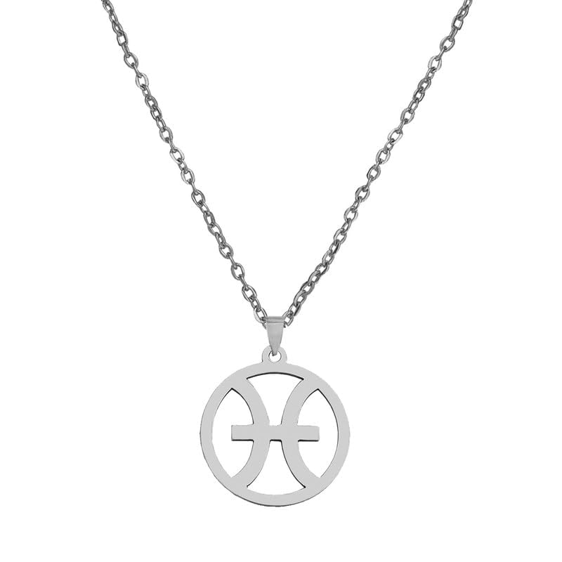 Astrology Lovers Cancer logo Zodic Symbol Silver Stainless Steel Pendant Necklace Chain For Men And Women-image-26