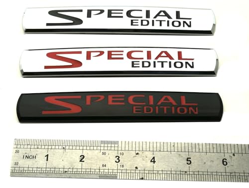 Image of 2Pcs Special Edition Car Emblems 3D Badge Truck Sticker Decal Fit for Universal Car Truck SUV (Chrome Black)