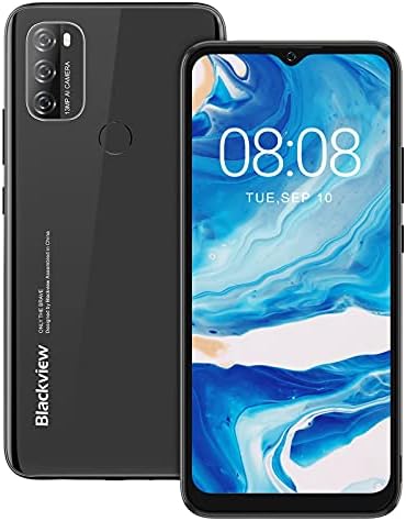 Blackview Mobile Phone, A70E Android 11 Phone,4G Dual Sim Free Unlocked Smartphone,5380mAh Battery,6.517" HD+ Screen,Octa-core 3+32GB/256GB Extension,13MP AI Triple Camera,Fingerprint,Face ID-Black