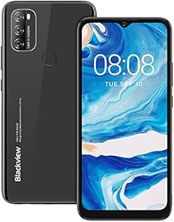 Blackview Mobile Phone, A70E Android 11 Phone,4G Dual Sim Free Unlocked Smartphone,5380mAh Battery,6.517" HD+ Screen,Octa-core 3+32GB/256GB Extension,13MP AI Triple Camera,Fingerprint,Face ID-Black