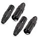 XMSJSIY 4 Pin XLR Male Plugs Connectors, 4 Pin XLR-M Plug Audio Mic Microphone Connector,XLR Cable Ends Solder Type Replacement M-Plug Audio Socket-4PCS…