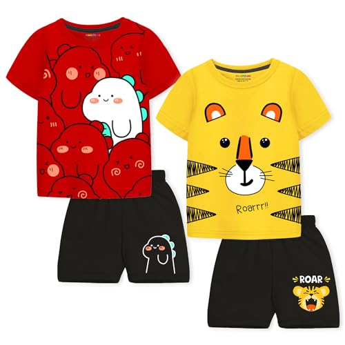 Image of Trampoline Boys Pack of 2 Printed T-shirt With Shorts