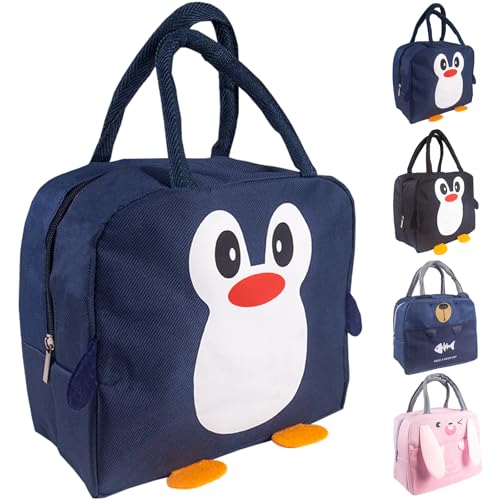 Lunch Bag for Women Men (Penguin Blue)