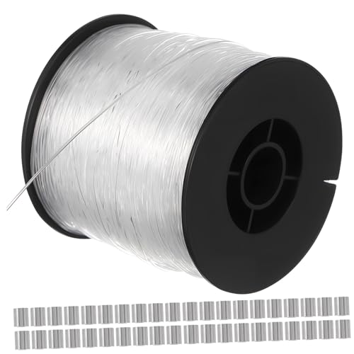 STOBOK Superior Strength Fishing Line Nylon Monofilament 200m Bulk for Crafts Hanging Decor Balloon Strings