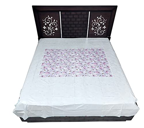 Image of Baby Plastic Sheet,PVC Sheet for Kids,Rubber Sheet for Babies,Bed Wetting Protector(90 x 135 cm) (Purple Bear)