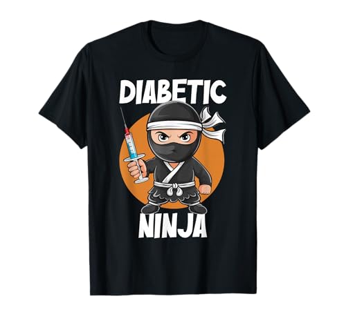 Diabetic Ninja T1D Warrior Type 1 Diabetes Awareness T-Shirt