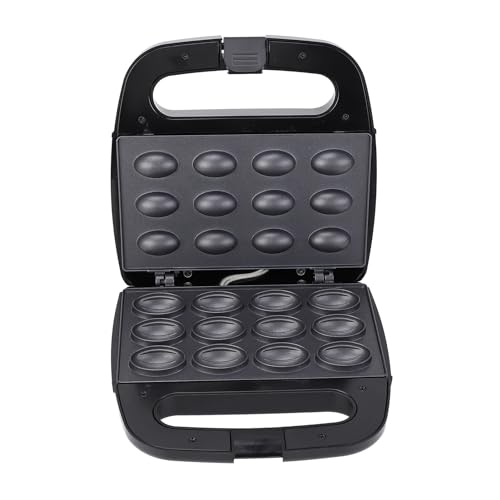 Thonlai Electric Walnut Cookie Mold Maker, Mini Nut Waffle Bread Machine, Non Stick Double Sided Heating, Oreshki Mold Maker for Crispy Donuts, Automatic Temperature Control