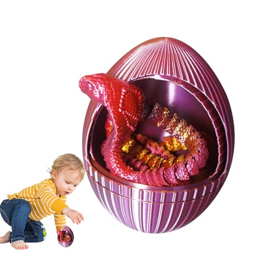 Huevo de serpiente impreso en 3D - Juguete giratorio de impresión 3D | Juguete multifuncional para decoración de escritorio para el hogar, juguete para aliviar el estrés, juego sensorial con