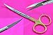 Premium German -Iris Scissors 4 1/2 inch Curved Stainless Steel Tungsten Carbide Gold Rings
