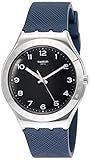 Armbandmaterial: Gummi blau Swatch Unisex Erwachsene Analog Quarz Uhr mit Gummi Armband YWS102