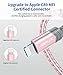 JSAUX 【Apple MFi Certified】 Lightning Cable 6ft, iPhone Charger Cable Nylon Braided Heavy Duty, Upgraded C89 USB Lightning Cord for iPhone 11 Xs Max X XR 8 7 6s 6 Plus SE 5 5s, iPad, iPod-Pink