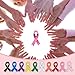 SUPERFINDINGS 50PCS 10 Colors Breast Cancer Awareness Lapel Pins Ribbon Enamel Pins Alloy Badges Hope Ribbon Lapel Pins for Charity Recognition Public Event