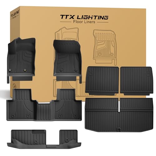 Floor Mats & Cargo Liner & Backrest Mat Fit for 2022-2025 Mitsubishi Outlander (Not Fit PHEV or Sport Models) : Custom Fit All Weather TPE Car Floor Liners