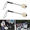 POFET 2pcs Bass Drum Mallet Drum Stick with Wool Felt Head Percussion Accessory #5