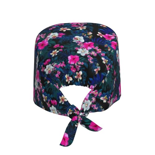 Image of Working Cap Scrub Cap with Sweatband Adjustable Unisex Tie Back Hat for Cleaning Farm Nursing