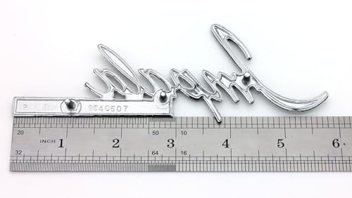 Image of Pair New Impala Custom Script Emblem Coupe Rear Sail Panel Badge Replacement for 1971-1976 Impala (Chrome), EI-#+#-1