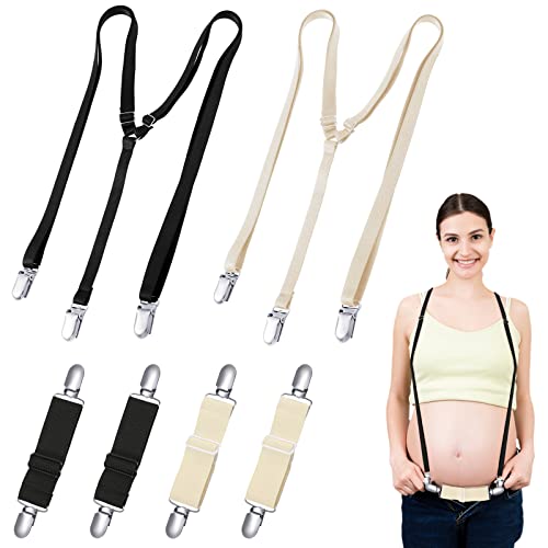 6 Pcs Women's Suspenders for Pants Under Clothe Maternity Suspender