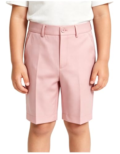 Image of Boy Shorts Kids Stretch School Uniform Clothes Flat Front Dress Casual Shorts with Pockets for Summer