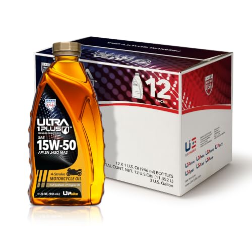 Image of 4T 15W-50 Full Synthetic Motorcycle Oil JASO MA2 API SN 12 Quarts