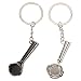 ifundom Kreative Schlüsselanhänger Kaffeerie 2 Stück Metall Keychain Kaffee Anhänger Geschenk Für Kaffeeliebhaber Taschenanhänger Stilvoll Kompakt