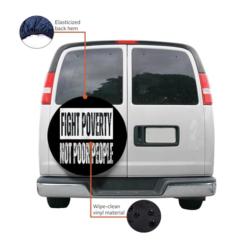 Fight Poverty Not Poor People for Decoration and Weather Protection for Trailers Rv SUV Truck Campervan Travel Trailer 15 inch3