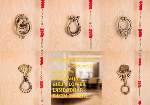 Image of COMPASS Rapid Door Knocker | Door Knocker | Handmade Door Knocker for Front Door Brass | 5 inch | Pack of 1