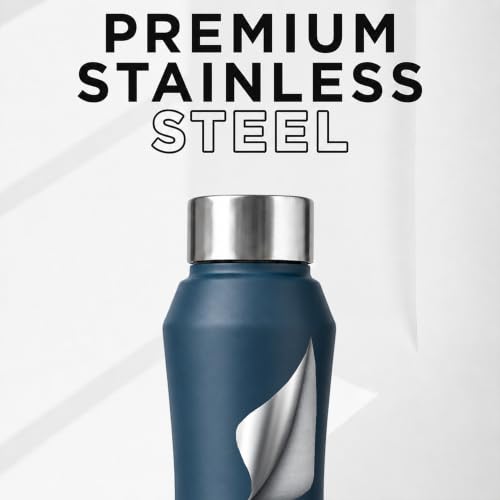 Image of Speedex Stainless Steel Water Bottle 1 Ltr, Leak Proof Screw Cap, BIS Approved 1000 ml Metal Bottle For Daily, Office, School, Gym, Travel Use for Men, Women, Kids, Adults, Teal Blue, Set of 1