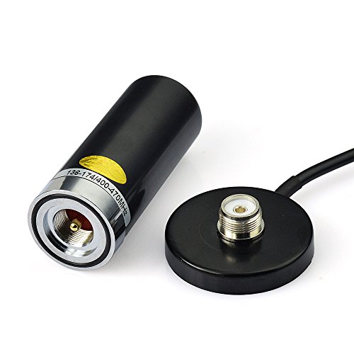 wlaniot Vehicle/Car Mobile Radio VHF/UHF Dual Band Antenna BNC Male Connector Magnetic Base Mount 5M RG58 Cable for BC125AT Scanner - Thumbnail 3