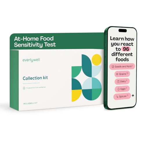 Everlywell Food Sensitivity Test - Learn How Your Body Responds to 96 Different Foods - At-Home Collection Kit - CLIA-Certified Labs - Ages 18 Plus