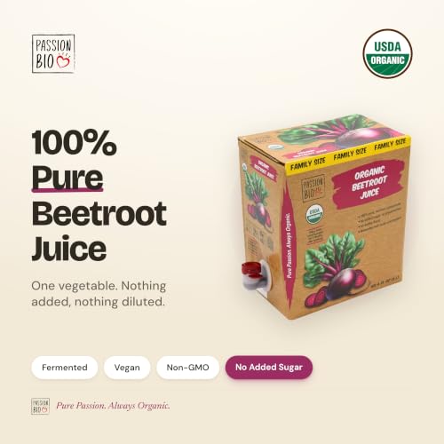 Image of Passion Bio Organic Beet Juice, Fermented, Bag-in-Box, 101.4 fl oz