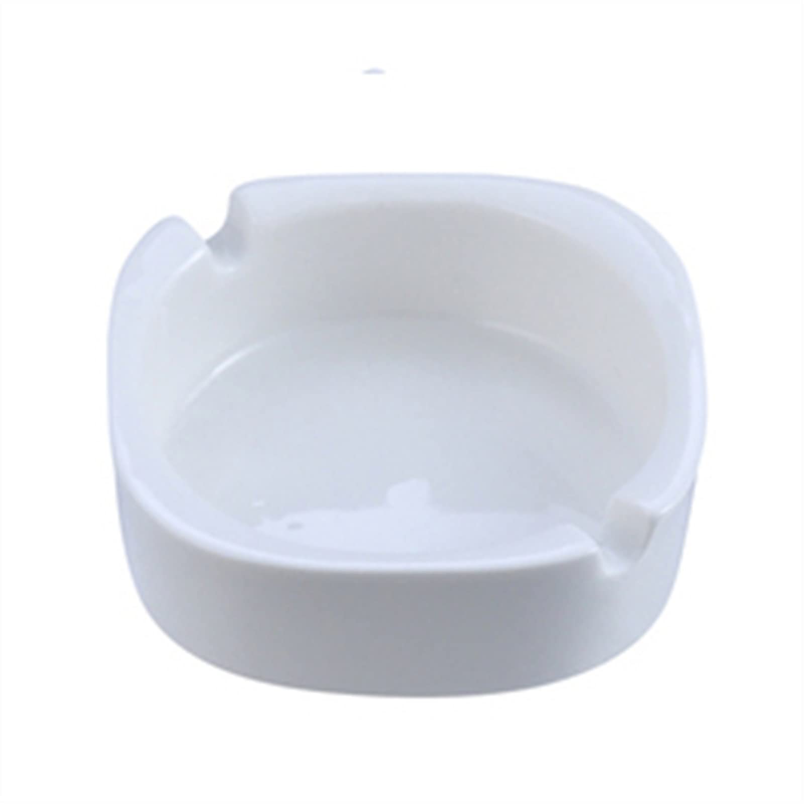 Cendrier de bureau carré en céramique blanche pour intérieur