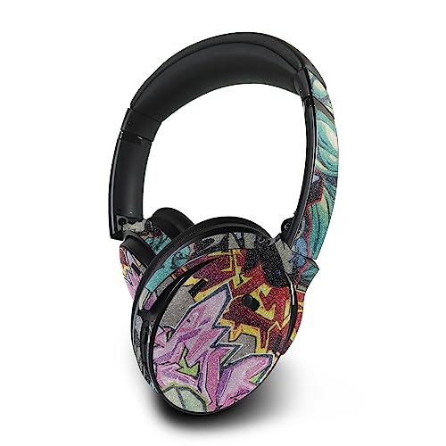 Image of MightySkins Glossy Glitter Skin Compatible with Bose QuietComfort 45 Headphones Graffiti Wild Styles | Protective, Durable High-Gloss Glitter Finish | Easy to Apply