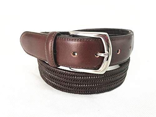 Stretch-Leather-Belt (Large, Brown)