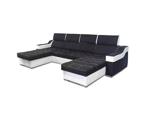 Ecksofa Geri U mit Schlaffunktion und Bettkasten