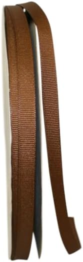 Reliant Ribbon Grosgrain Texture Ribbon, 3/8 Inch X 100 Yards, Light Brown