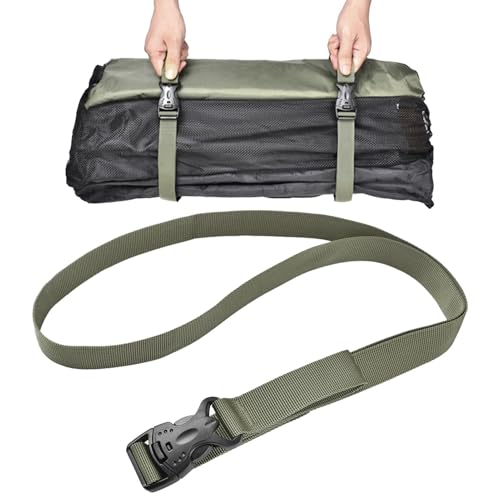 Correa de equipaje, correa de equipo de camping, correa de utilidad con hebilla, correa de equipo de camping, correa de amarre, correa de amarre ajustable para saco de dormir, tapete de picnic