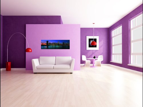 Wallmonkeys New York City Skyline With The Brooklyn Bridge 1 Panoramic Wall Decals #TOP4