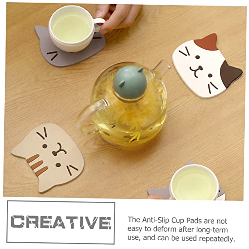 Dessous de verre PVC chat antidérapant protège table des taches - 4