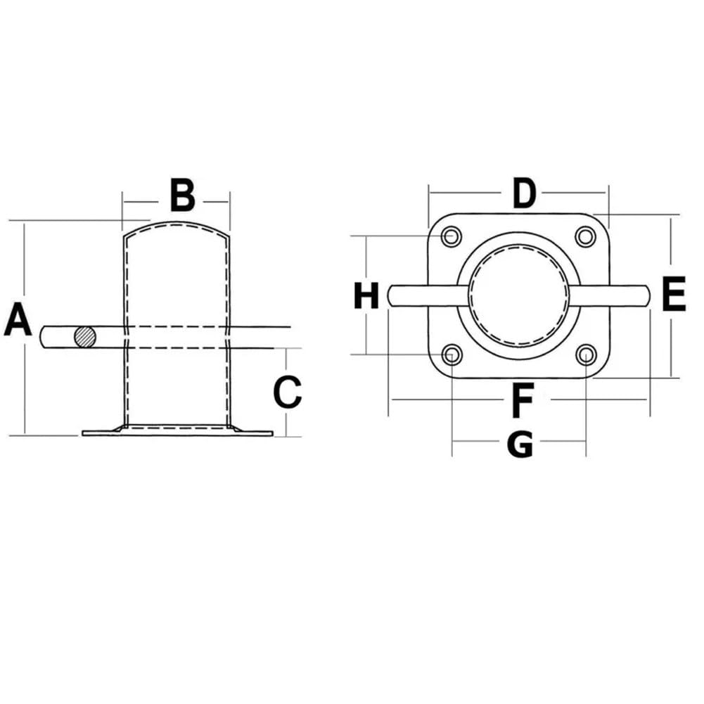 Bitta per ormeggio extra large in acciaio inox da 60 mm, design Samson Post Design per pontile per imbarcazioni Marina Pier installazione affidabile