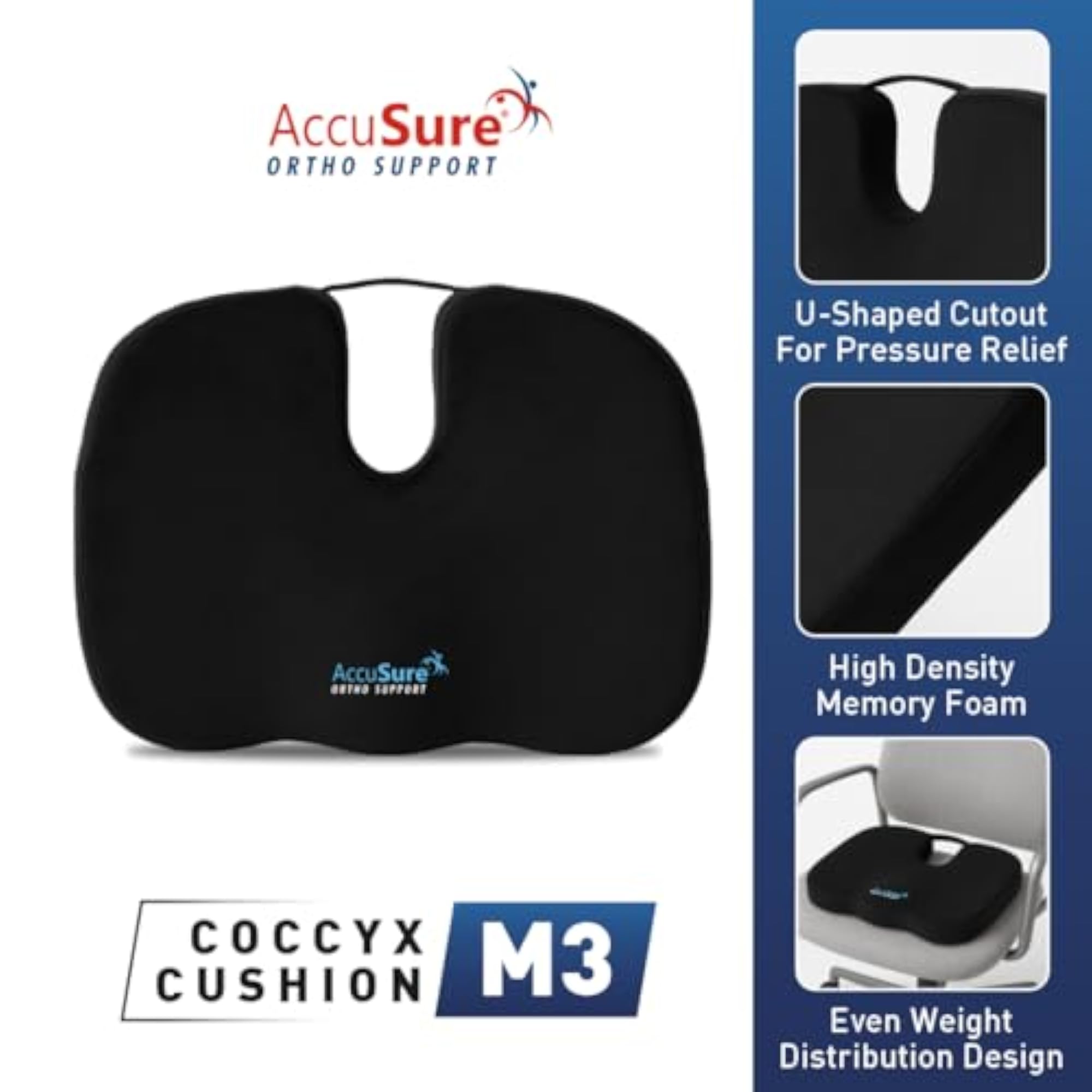 Orthopedic Coccyx Seat Cushion with Memory Foam