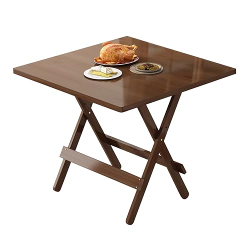 Table de salle à manger pliable 100 cm bambou pour optimiser les petits espaces