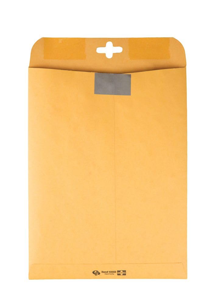 Quality Park Lot de 100 enveloppes kraft marron avec fermoir transparent 22,9 x 30,5 cm