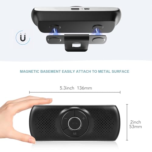 Kit main libre voiture bluetooth 5.0 compatible Siri et Google Assistant - 5