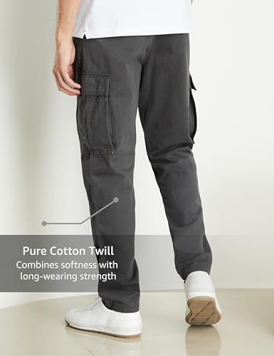 Image of Symbol Premium Men's Regular Fit Washed Cargo Pants (Pure Cotton | Relaxed Fit)