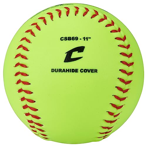Champro 11" Slow Pitch Practice Softballs With Flat Seams And Durahide Cover, 12 Pack #TOP1