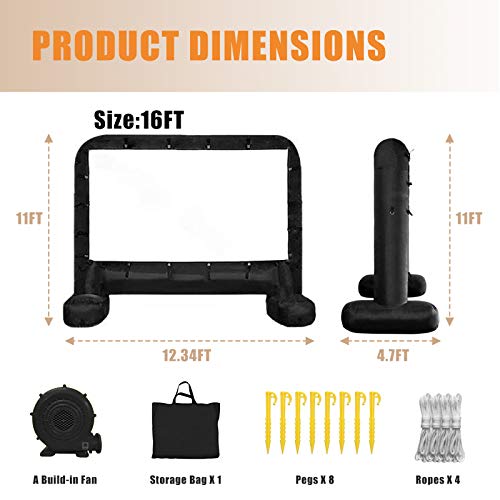 Hzexun Schermo Gigante per Proiettore16:9