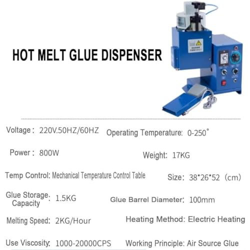 Pistola per Colla A Caldo, Dispenser di Colla A Caldo Professionale con Controllo della Temperatura, per Album in Pelle, Buste E Sacchetti di Carta.