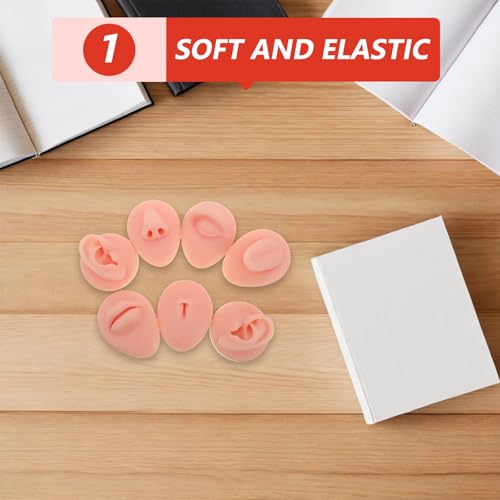 Mannequin bouche langue nombril silicone pour simulation piercing nez - 7