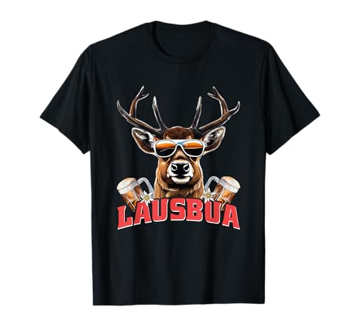 LAUSBUA Men's Costume Shirt Oktoberfest Deer T-Shirt