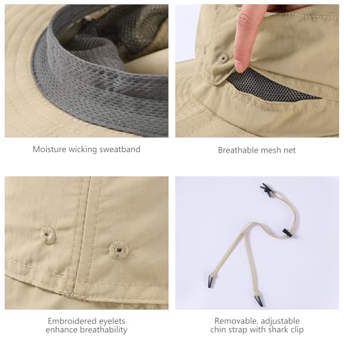 Image of BASSDASH Unisex UPF 50+ Mosquito Net Hat with Neck Flap FH17